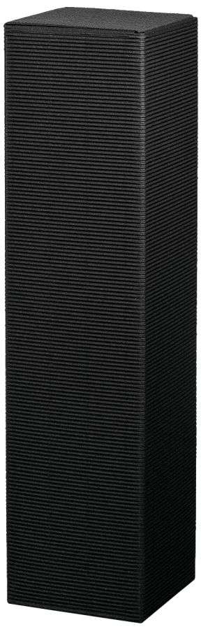 Geschenkbox offene Welle 1er Wein/Sekt 355 mm schwarz