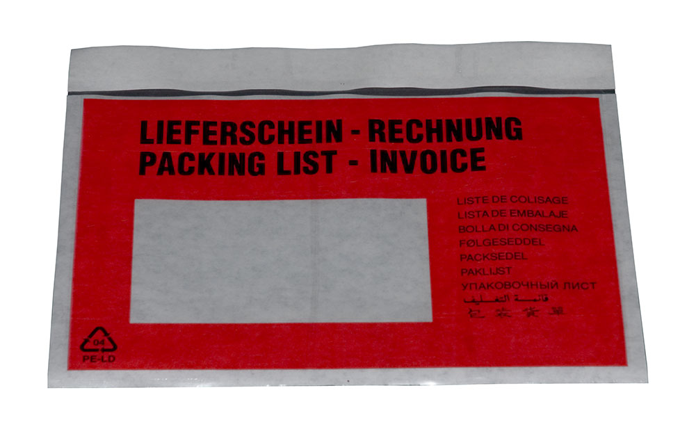 1000 Lieferscheintaschen DIN C6 1000 Lieferscheintaschen DIN C6