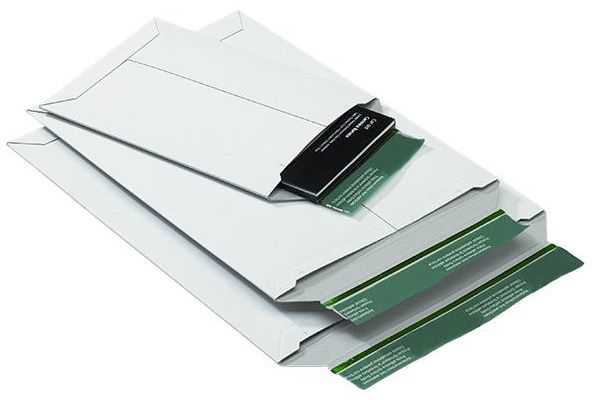 Versandtasche Vollpappe, weiß 309 x 447 x 0-30 mm (DIN A3)