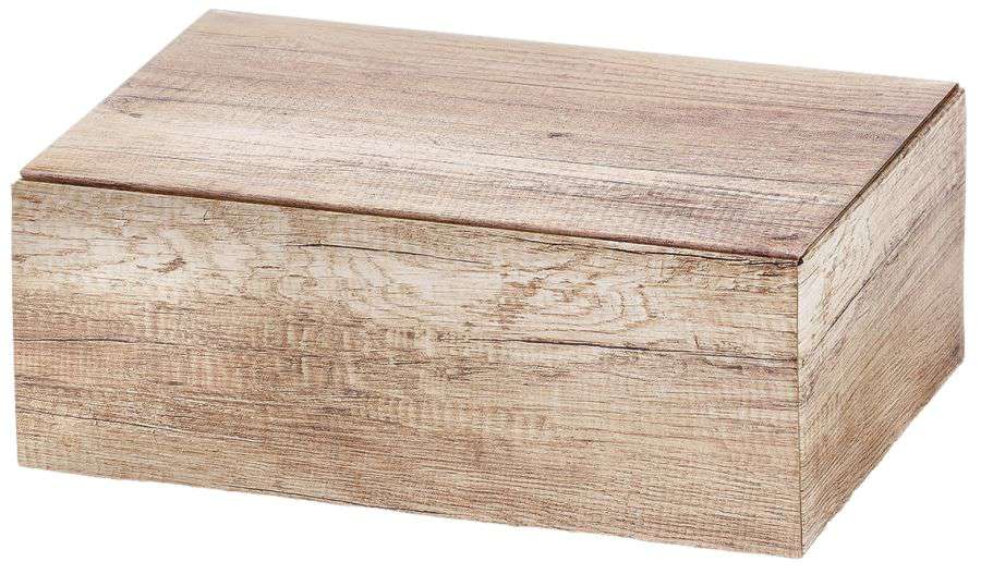 Geschenkbox "helles Holz" 1er Bocksbeutel (innen weiß)