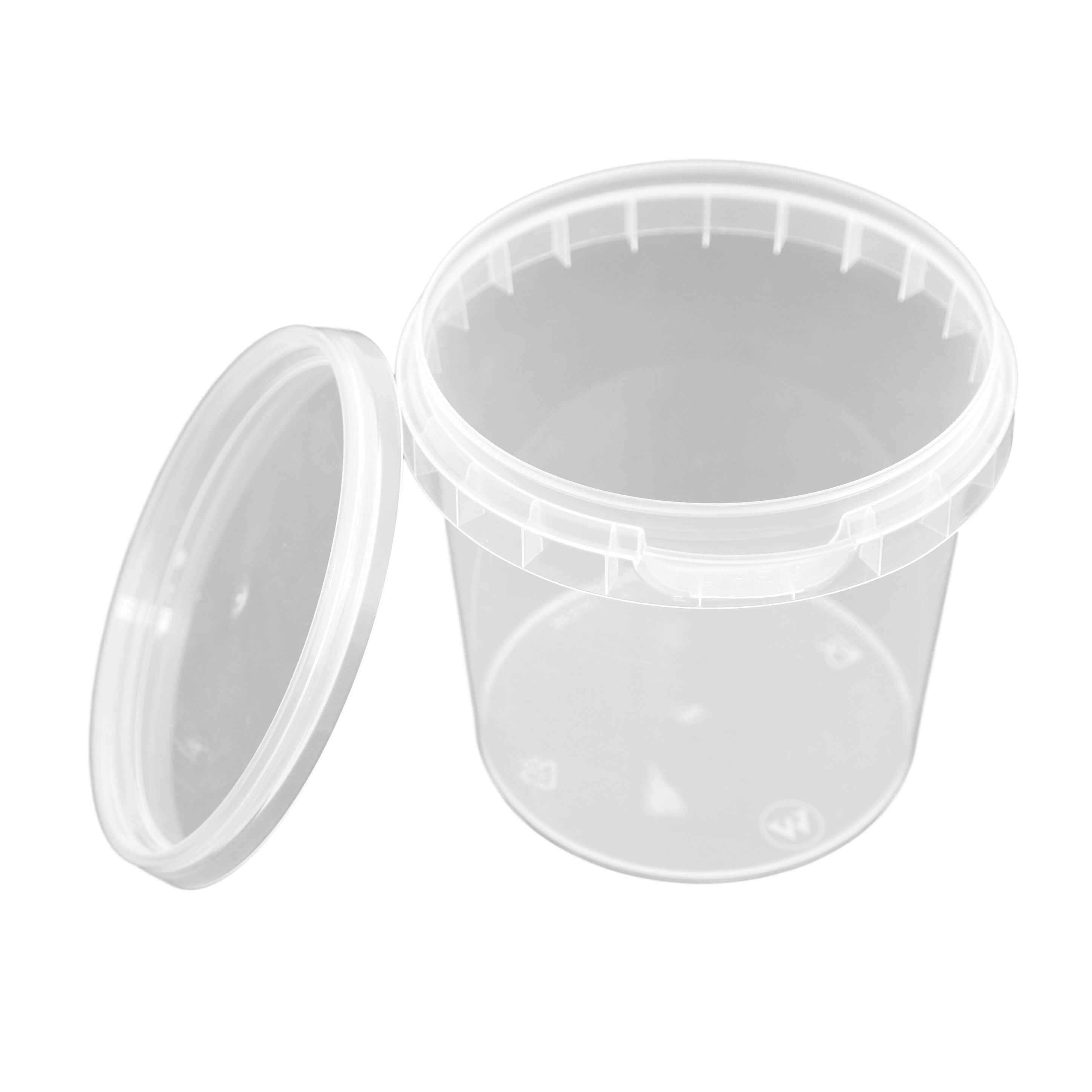 transparenter Originalitätsverschlussbecher rund PP mit Deckel 365 ml (Ø 95 x 85 mm)