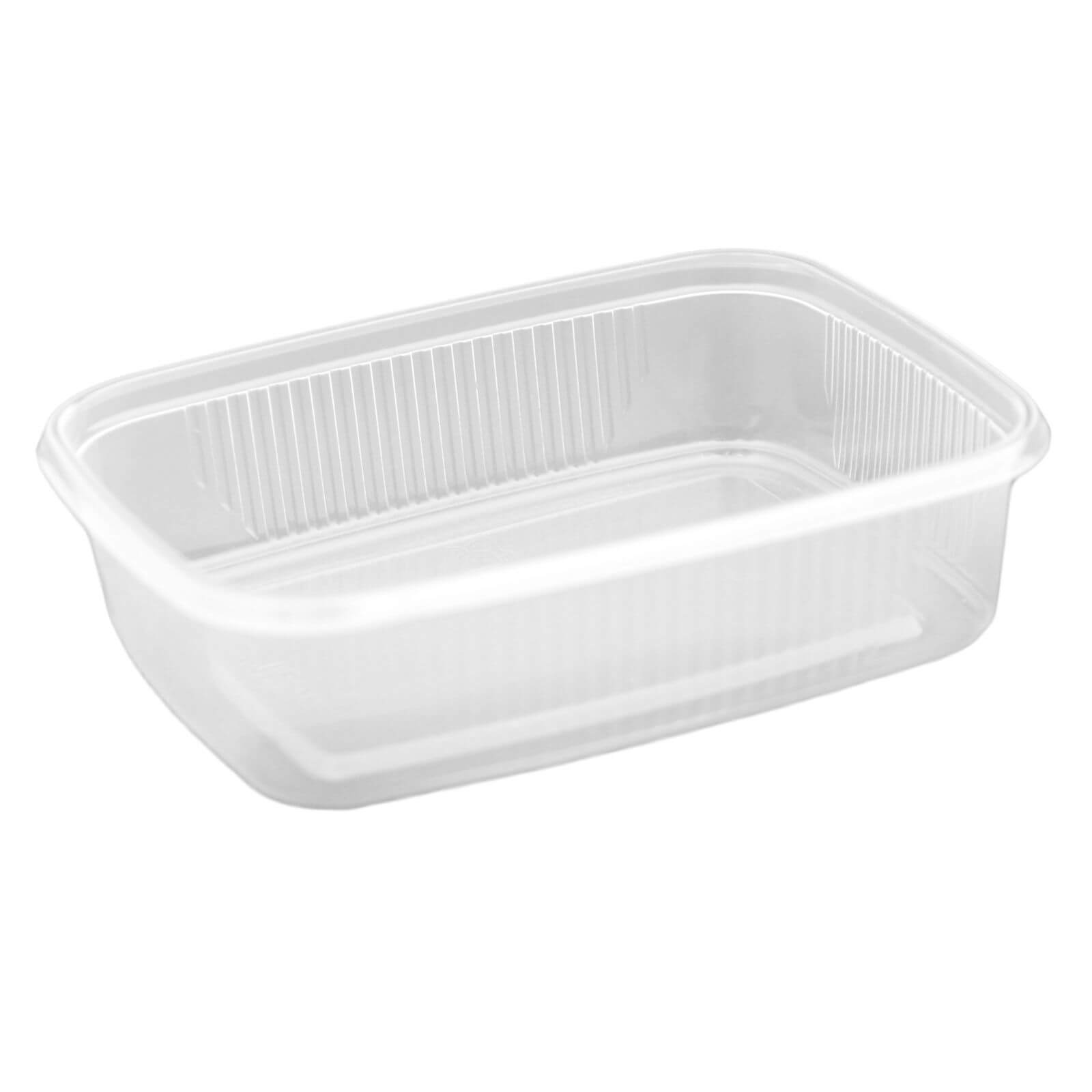 transparenter eckiger Feinkostbecher PP 125 ml (108 x 82 x 29 mm)