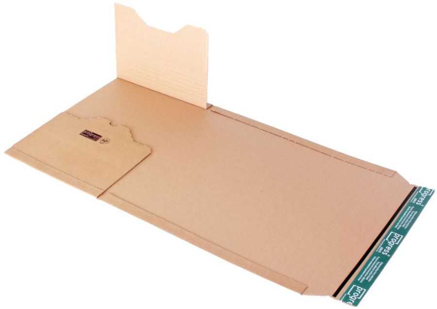 Buchverpackung "Premium" Wellpappe, braun 328 x 255 x 0-80 mm (DIN C4)