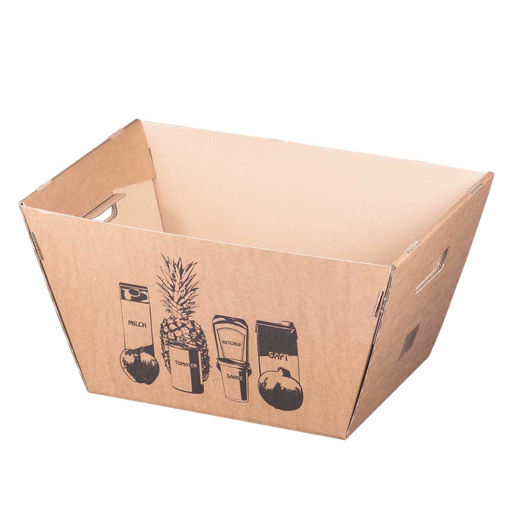 Einkaufskorb aus Wellpappe