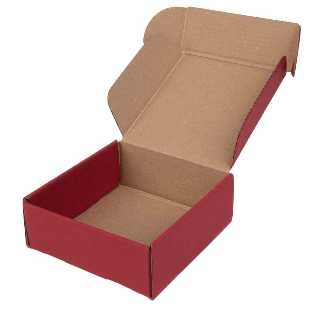 Geschenkbox Present quadratisch 110 x 110 x 40 mm Bordeaux