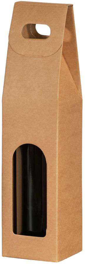 Geschenkbox Natur mit Tragegriff und Fenster 1er Wein/Sekt Geschenkbox Natur mit Tragegriff und Fenster 1er Wein/Sekt