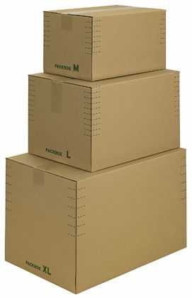 Versandkarton HR, Automatikboden, braun 330 x 220 x 80-190 mm (DIN A4)