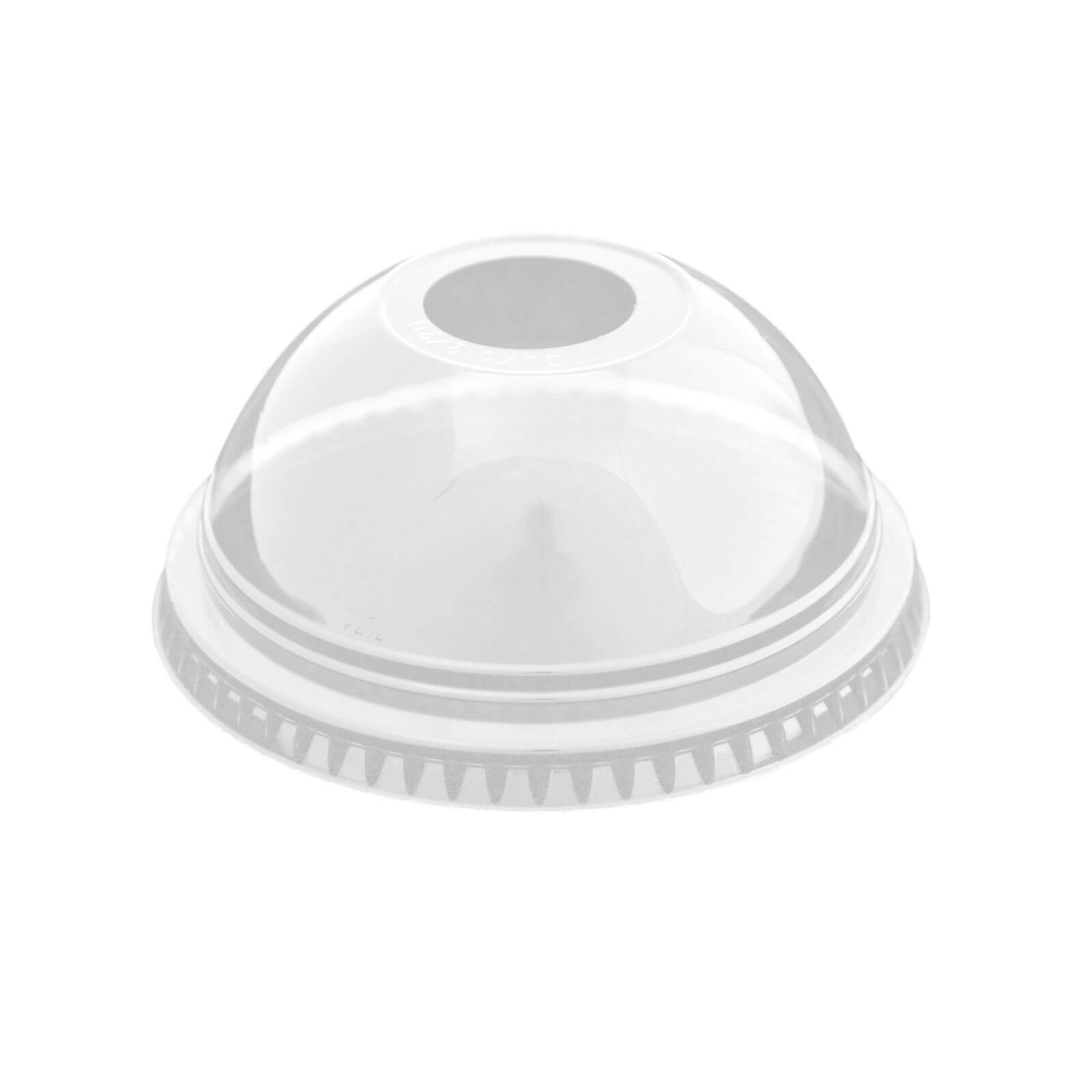 transparenter Domdeckel für Smoothie Clear Cups (Ø 89 mm) mit Rundloch transparenter Domdeckel für Smoothie Clear Cups (Ø 89 mm) mit Rundloch
