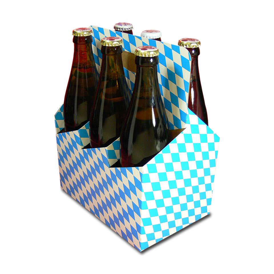 Bierträger 0,5 l Sixpack mit neutralem Druck, Bayern