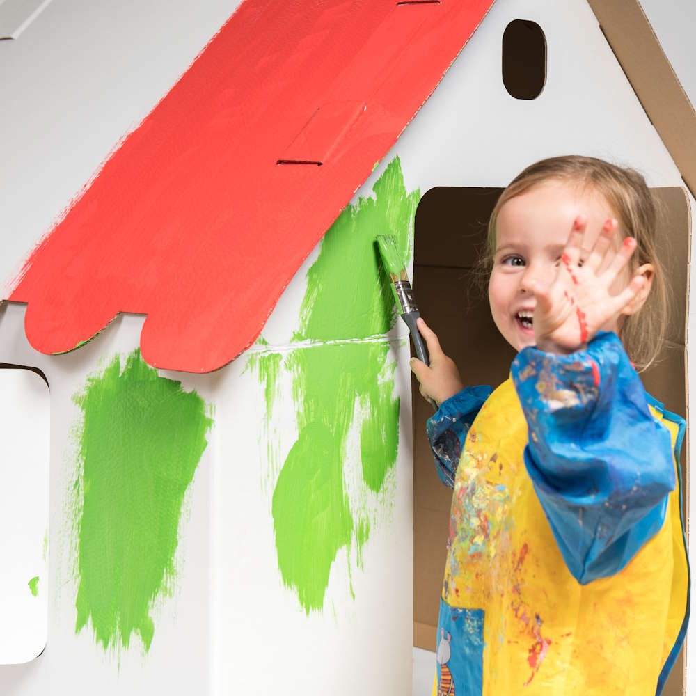 Spielhaus Kinder Wellpappe 940 x 970 x 1000 mm