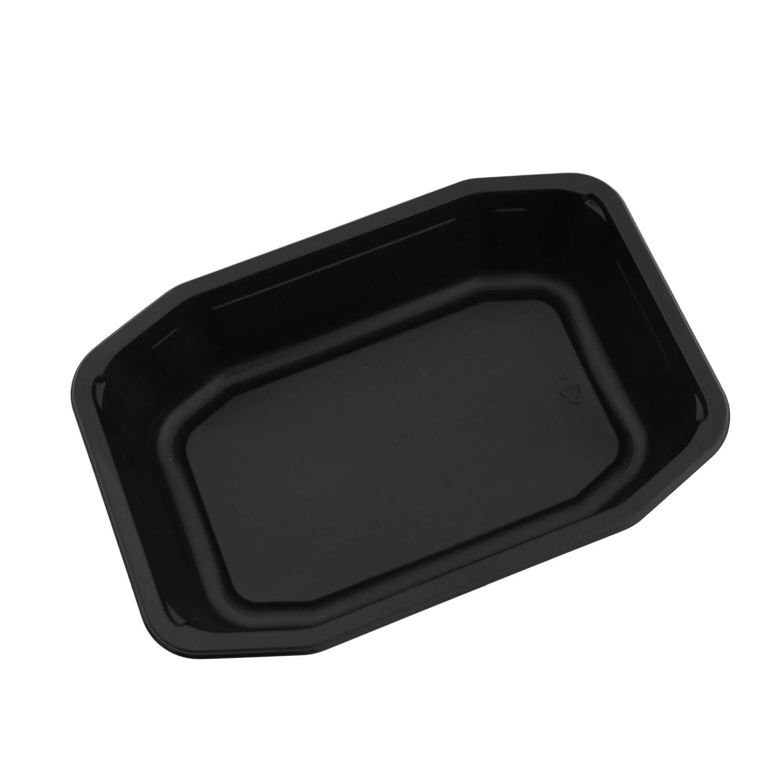 Siegelschale PP, ungeteilt schwarz, HMR 215 x 148 x 50 mm (1035 ml)