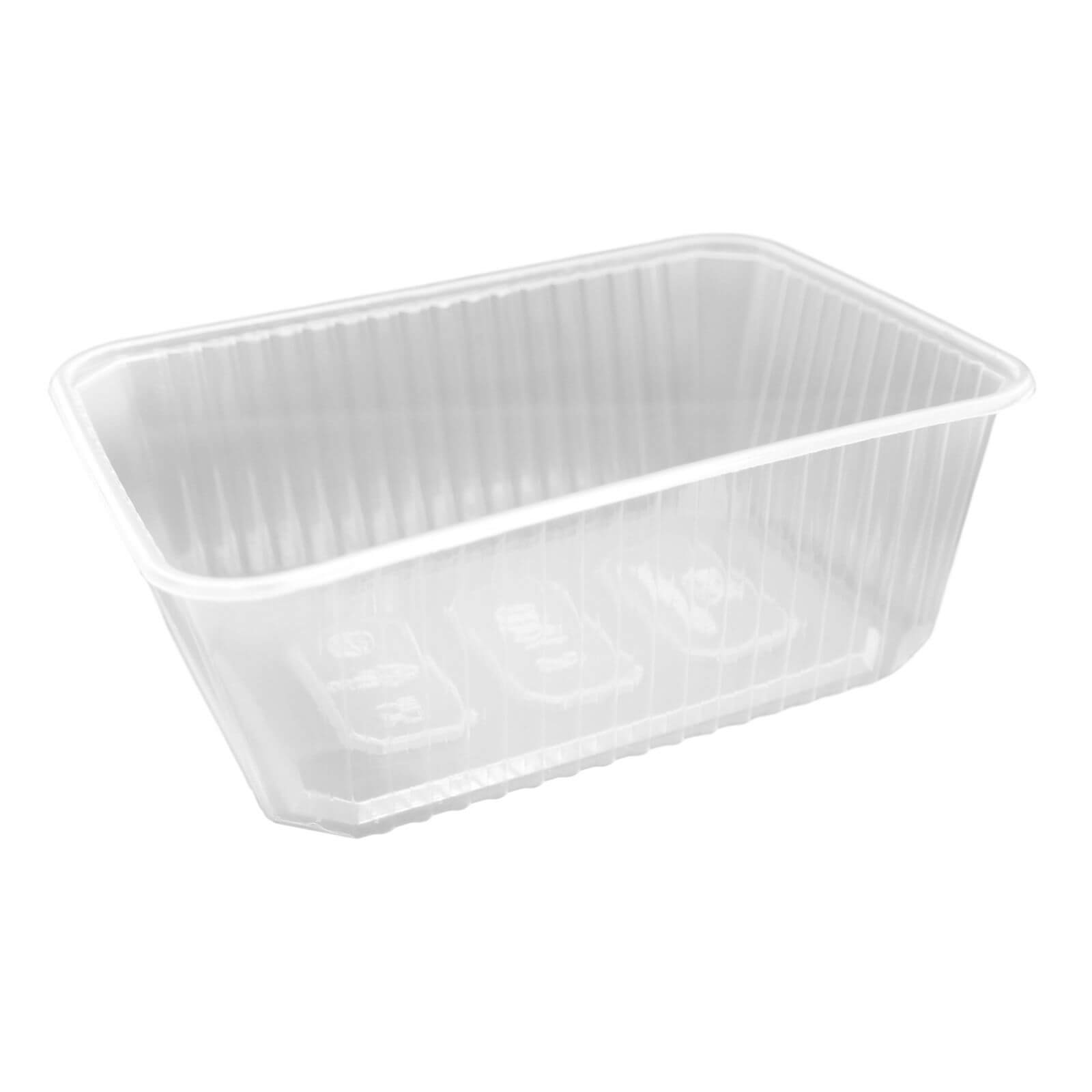 transparenter mikrowellengeeignete Feinkostbecher PP 1000 ml (180 x 133 x 62 mm)