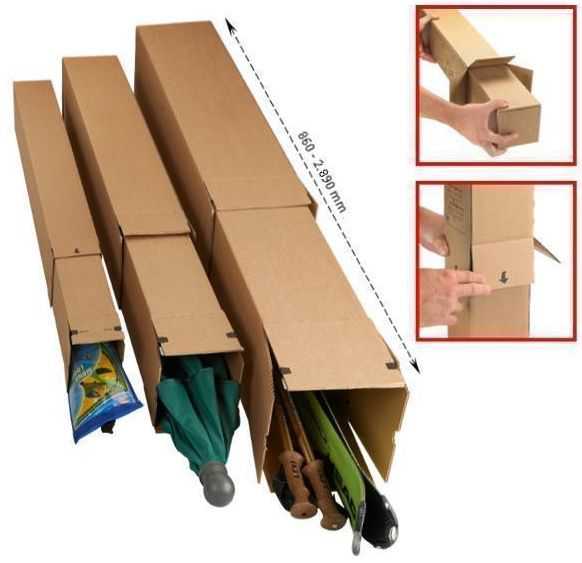 Teleskop Versandhülsen eckig "Premium longBox" 860 x 151 x 151 mm (L)