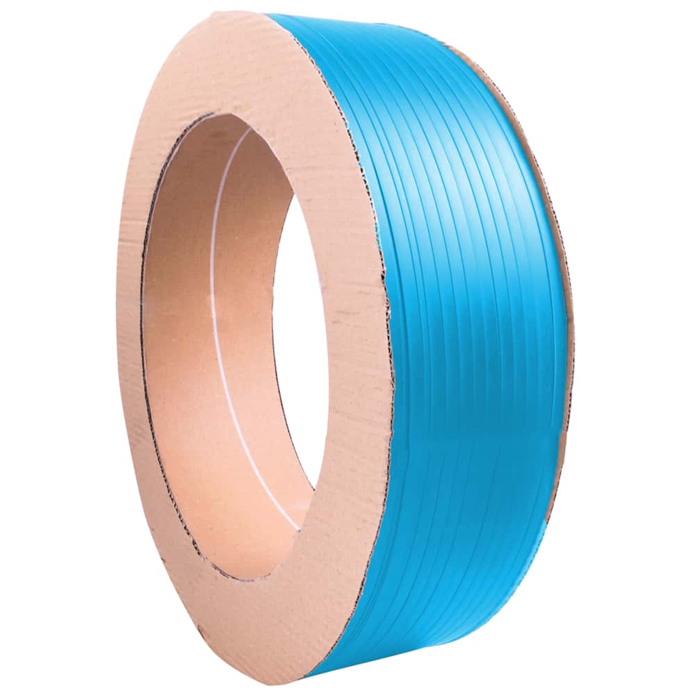 PP Umreifungsband A-Qualität glatt, 406 mm Kern 15 x 0,9 mm, 1300 m, ca. 450 kg