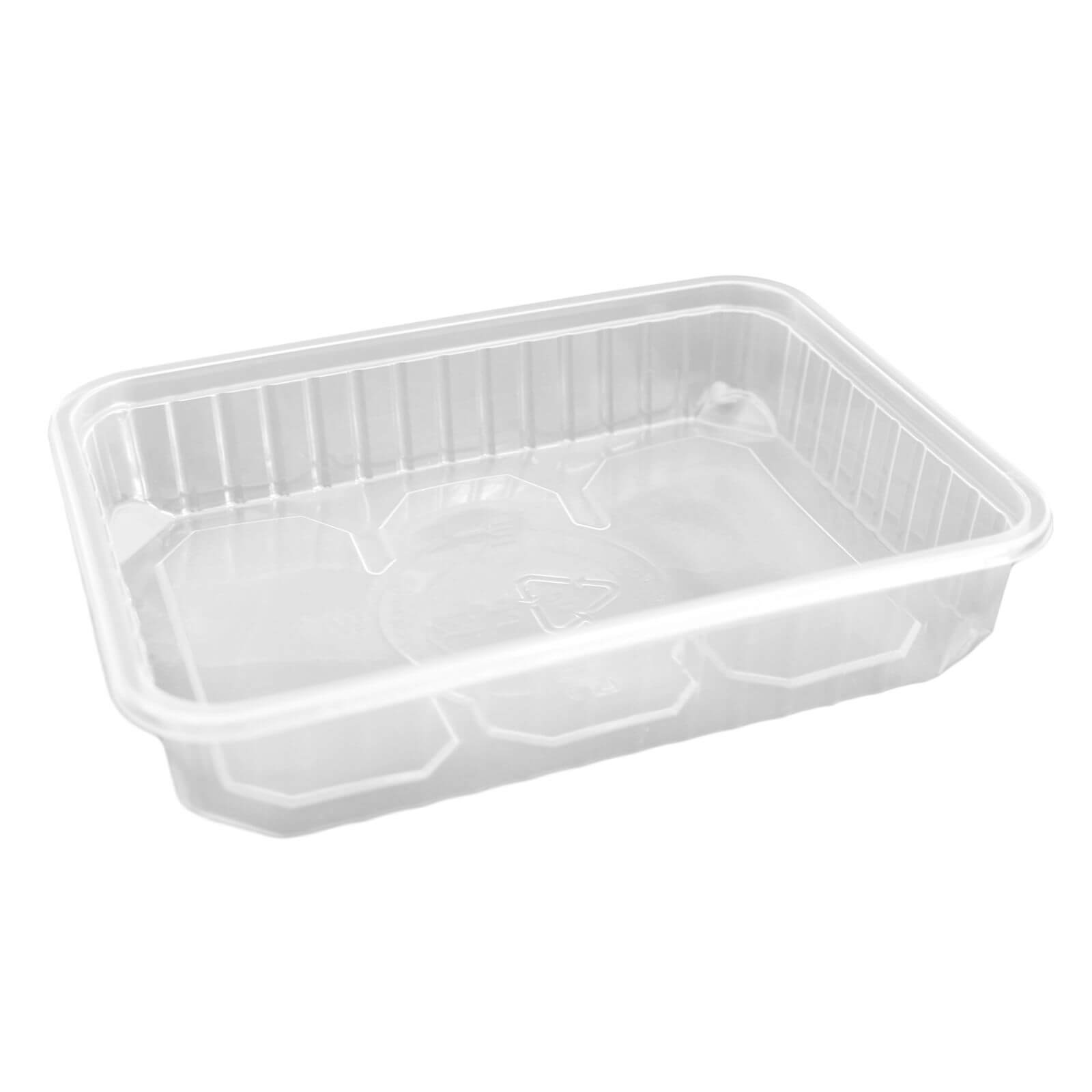transparenter mikrowellengeeignete Feinkostbecher PP 500 ml (180 x 133 x 35 mm)