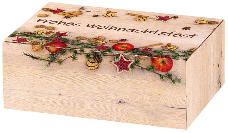 Geschenkbox Natur "Weihnachtsfest" 1er Bocksbeutel Geschenkbox Natur "Weihnachtsfest" 1er Bocksbeutel