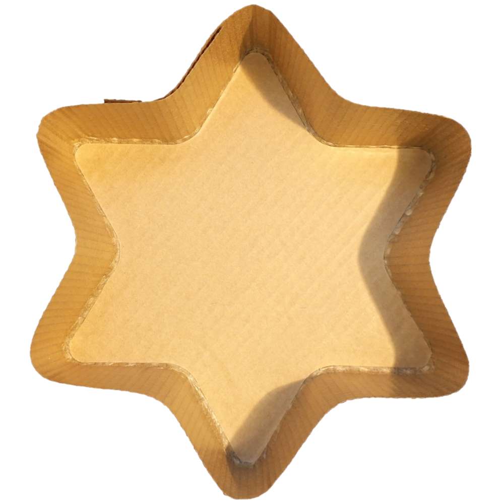 Einweg Backform Papier, süße Motive "kleiner Stern" Ø 130 mm x 35 mm Einweg Backform Papier, süße Motive "kleiner Stern" Ø 130 mm x 35 mm