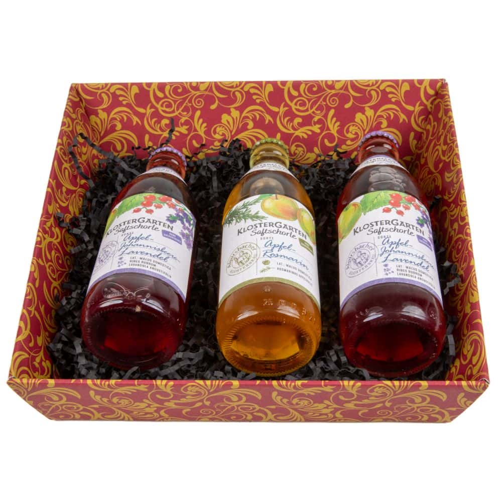 Präsentkorb quadratisch 230 x 230 mm Bordeaux-Gold