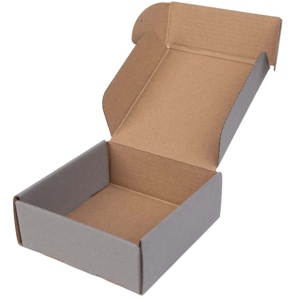 Geschenkbox Present quadratisch 110 x 110 x 40 mm Schiefergrau