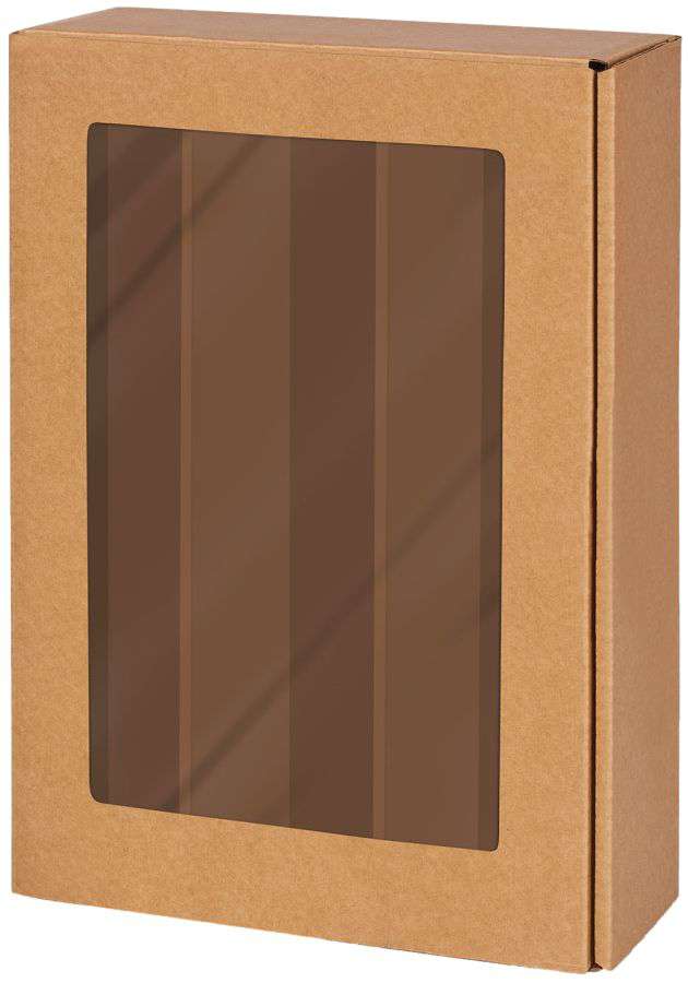 Geschenkbox Passepartout Natur 3er Wein/Sekt