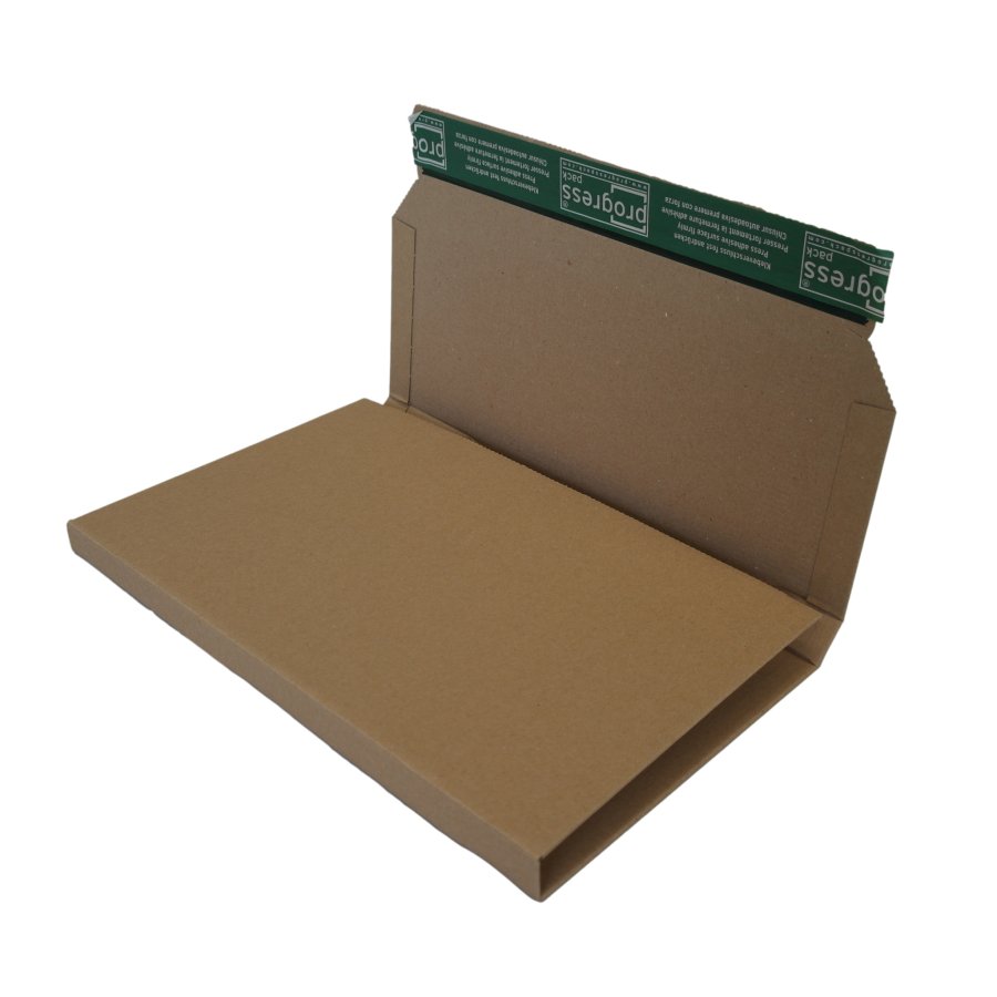 Buchverpackung "ECO Plus" Wellpappe, braun 300 x 220 x 0-80 mm (DIN A4)