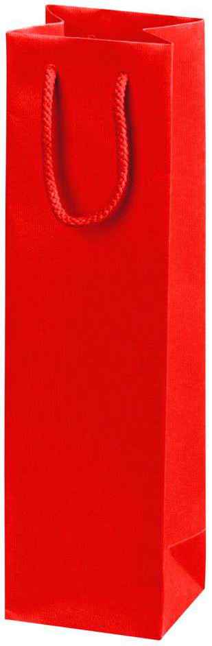 Geschenktüten Streifenprägung 1er Wein/Sekt Rot