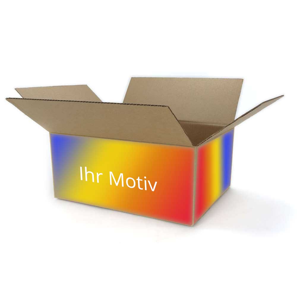 450 x 350 x 200 mm 1-welliger Karton mit Digitaldruck 4-seitig bedruckt vollflächig bedruckt