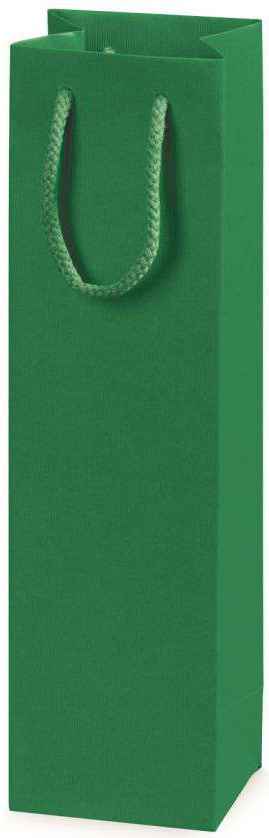 Geschenktüten Streifenprägung 1er Wein/Sekt Grün