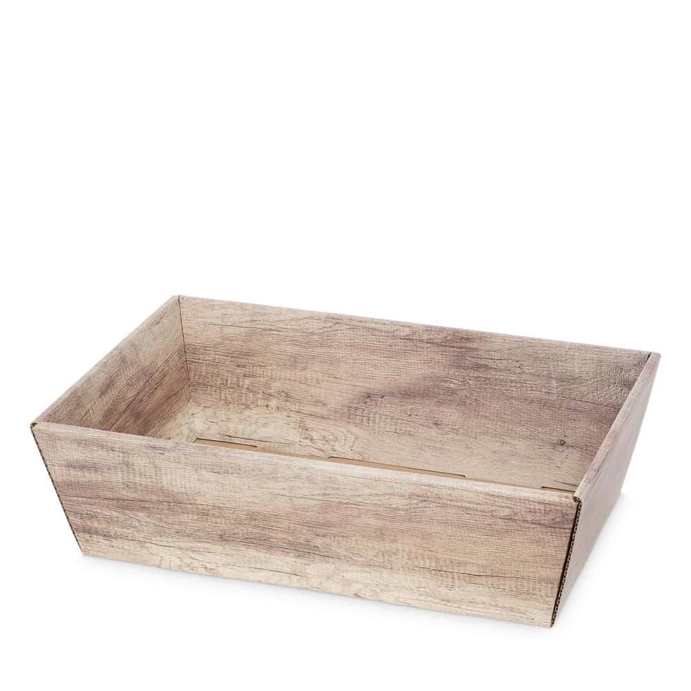 Präsentkorb viereckig 330 x 190 x 110 mm (mittel) helles Holz