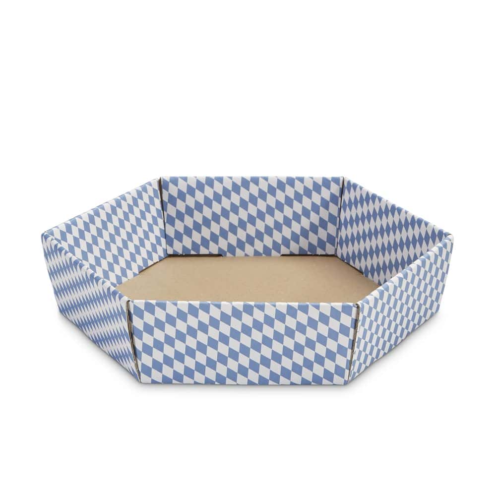 Präsentkorb sechseckig 225 x 200 x 50 mm Bayern Raute