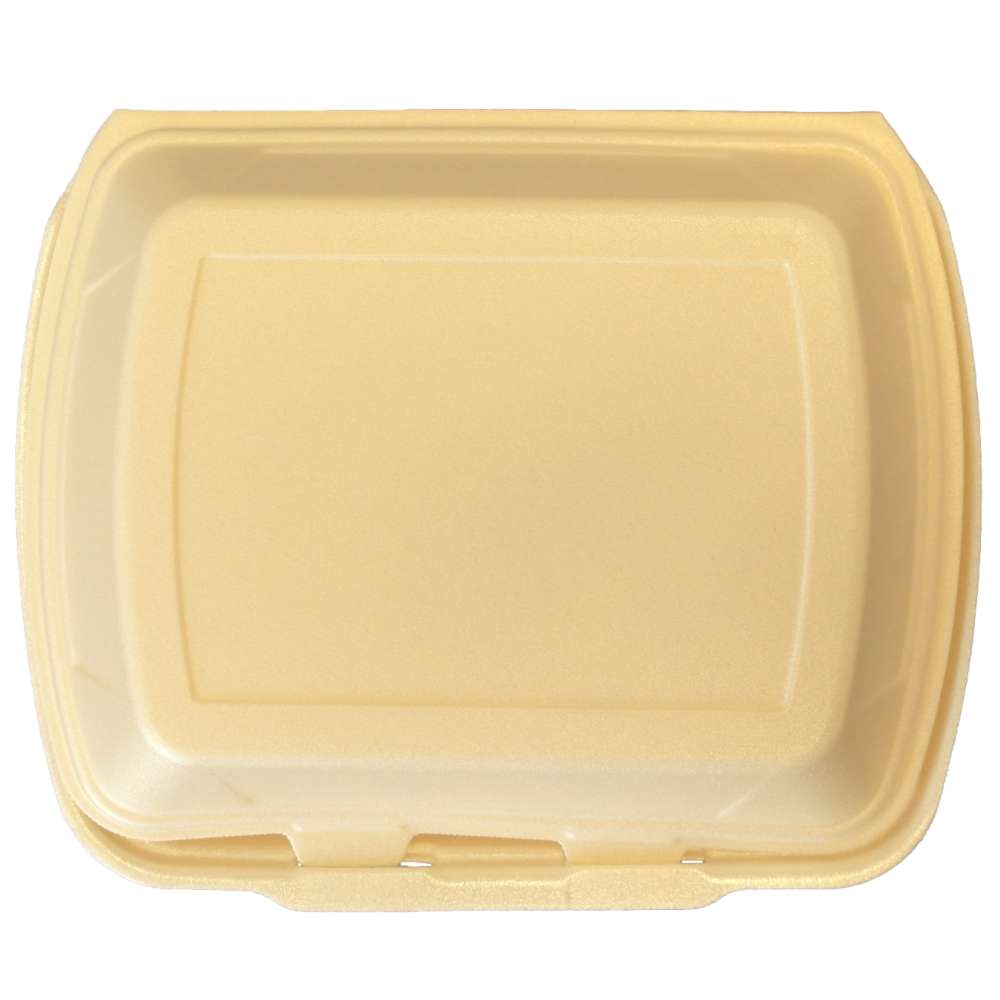 Thermo-Klappbox Menübox XPS Styropor cream, ungeteilt 240 x 210 x 70 mm (ca. 1000 ml)