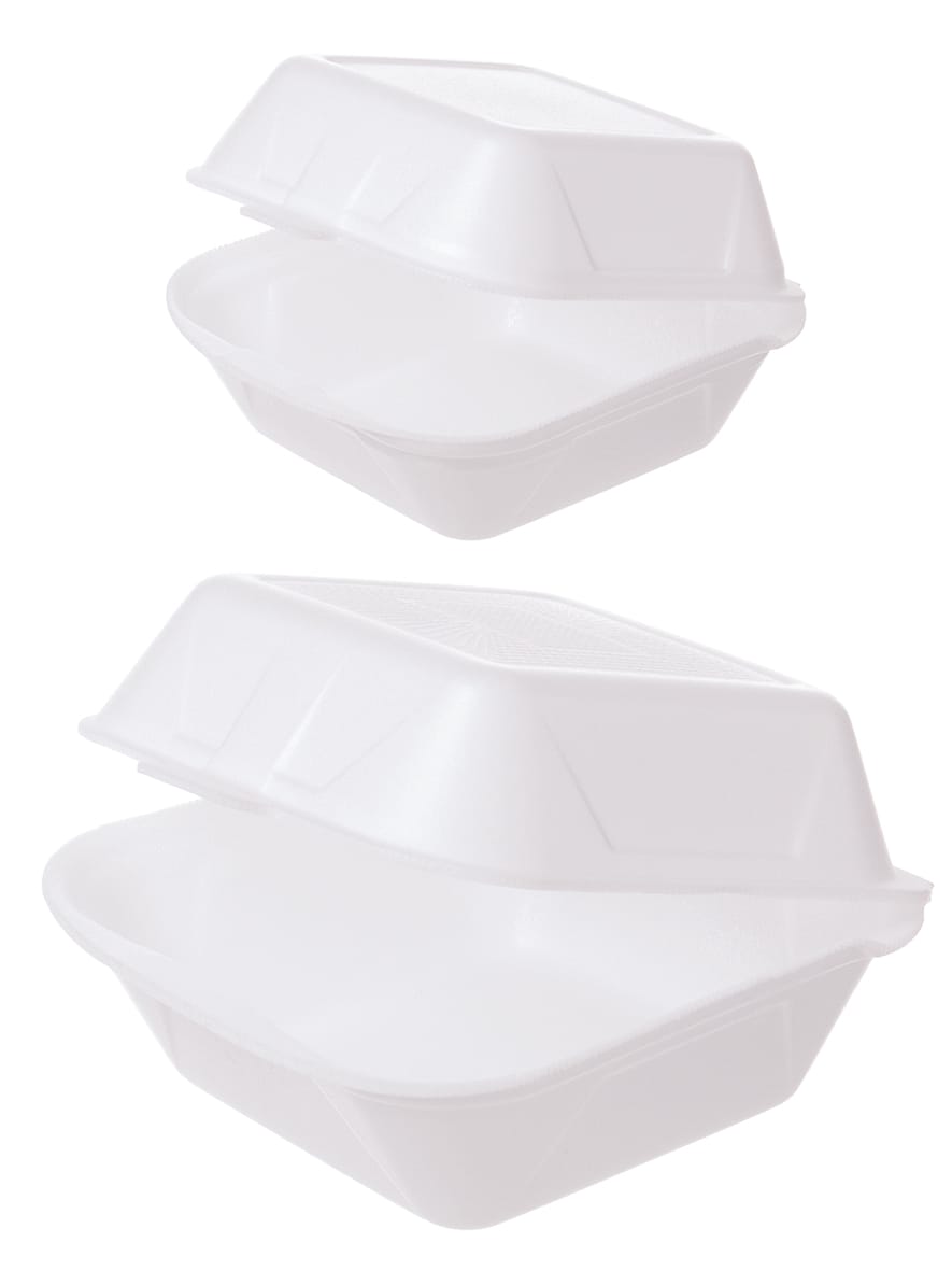 Burgerbox Styropor weiß, IP6, 155 x 155 x 80 mm