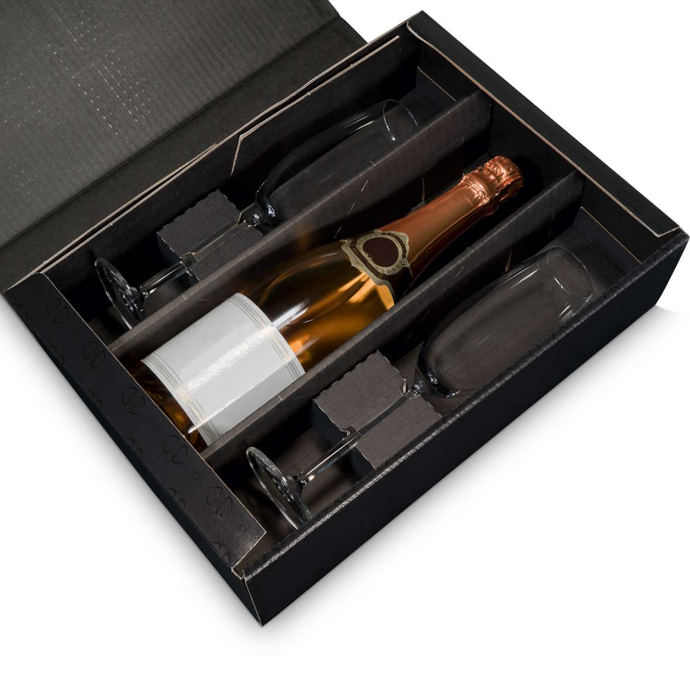 Glas Einlage für Geschenkbox 360/380 mm Schwarz