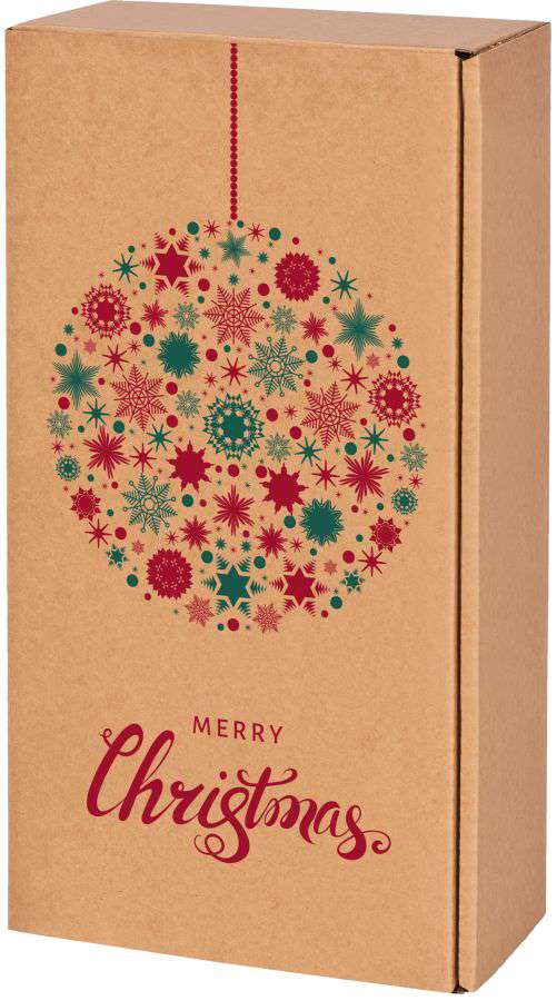 Geschenkbox Natur "Weihnachtskugel" 2er Wein/Sekt Geschenkbox Natur "Weihnachtskugel" 2er Wein/Sekt
