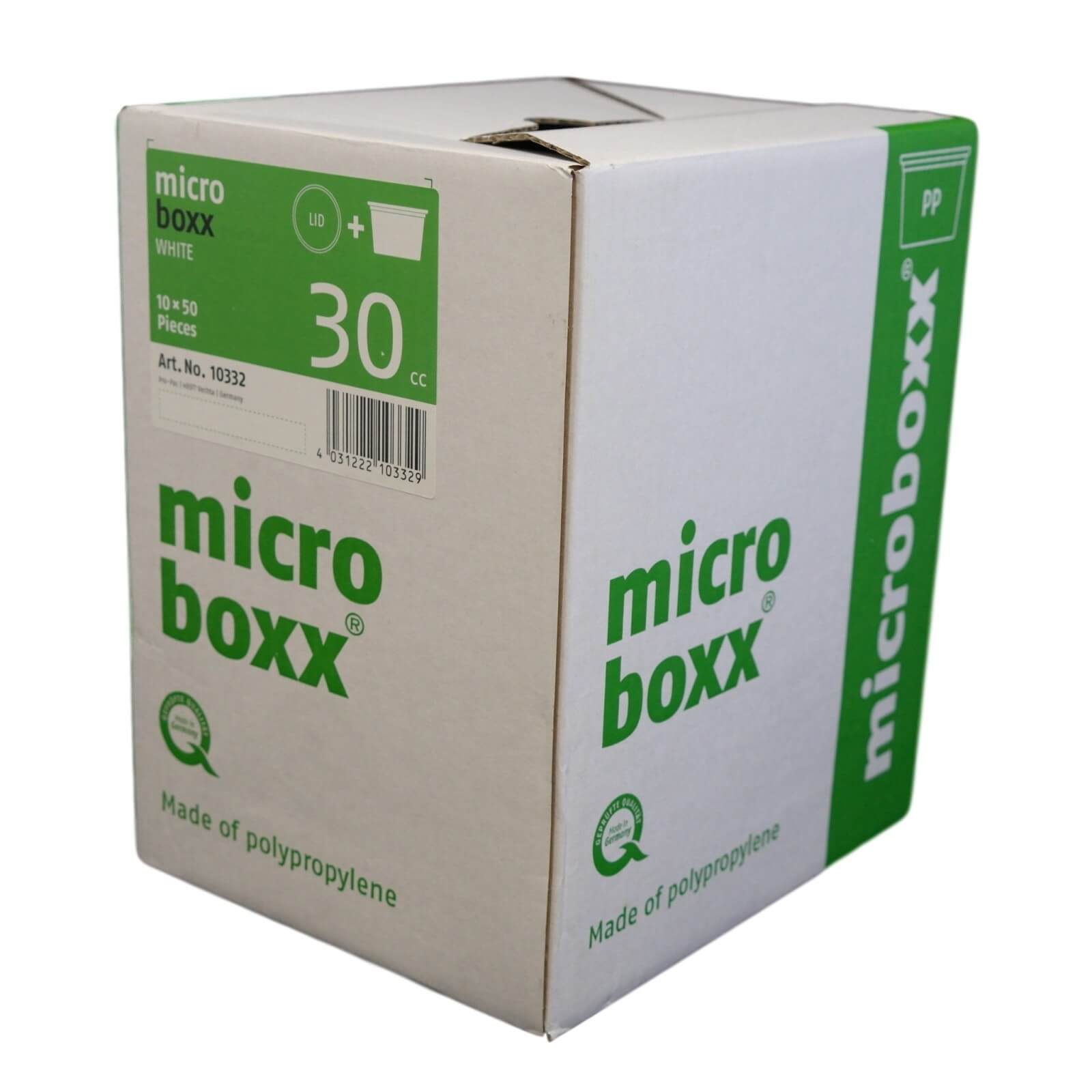 Kleiner weißer Feinkostbecher 30 ml (mit Deckel transp.)