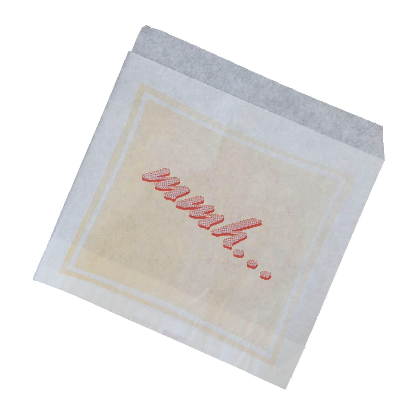 Flachbeutel, Anfasspapier Pergamentersatz 16 x 16 cm (neutraler Druck)