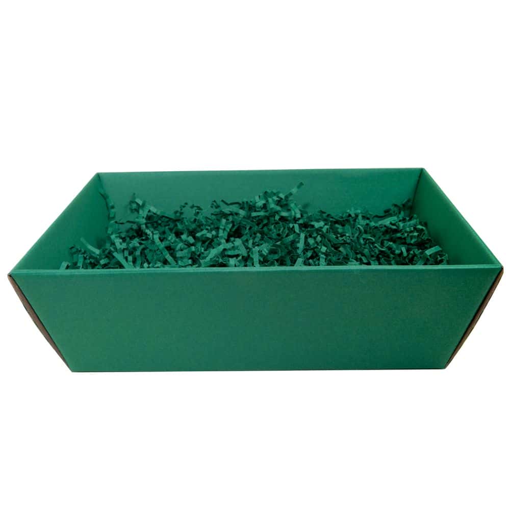 Präsentkorb viereckig 200 x 275 x 80 mm Smaragd Grün