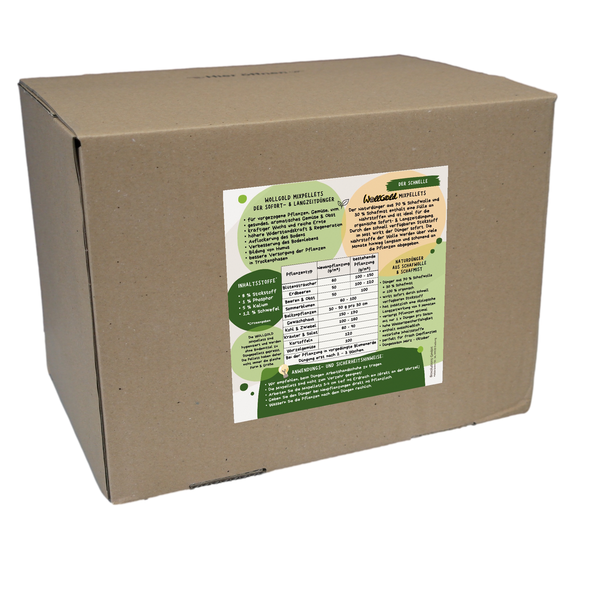 WollGold Schafwoll Mixpellets Dünger 5 kg
