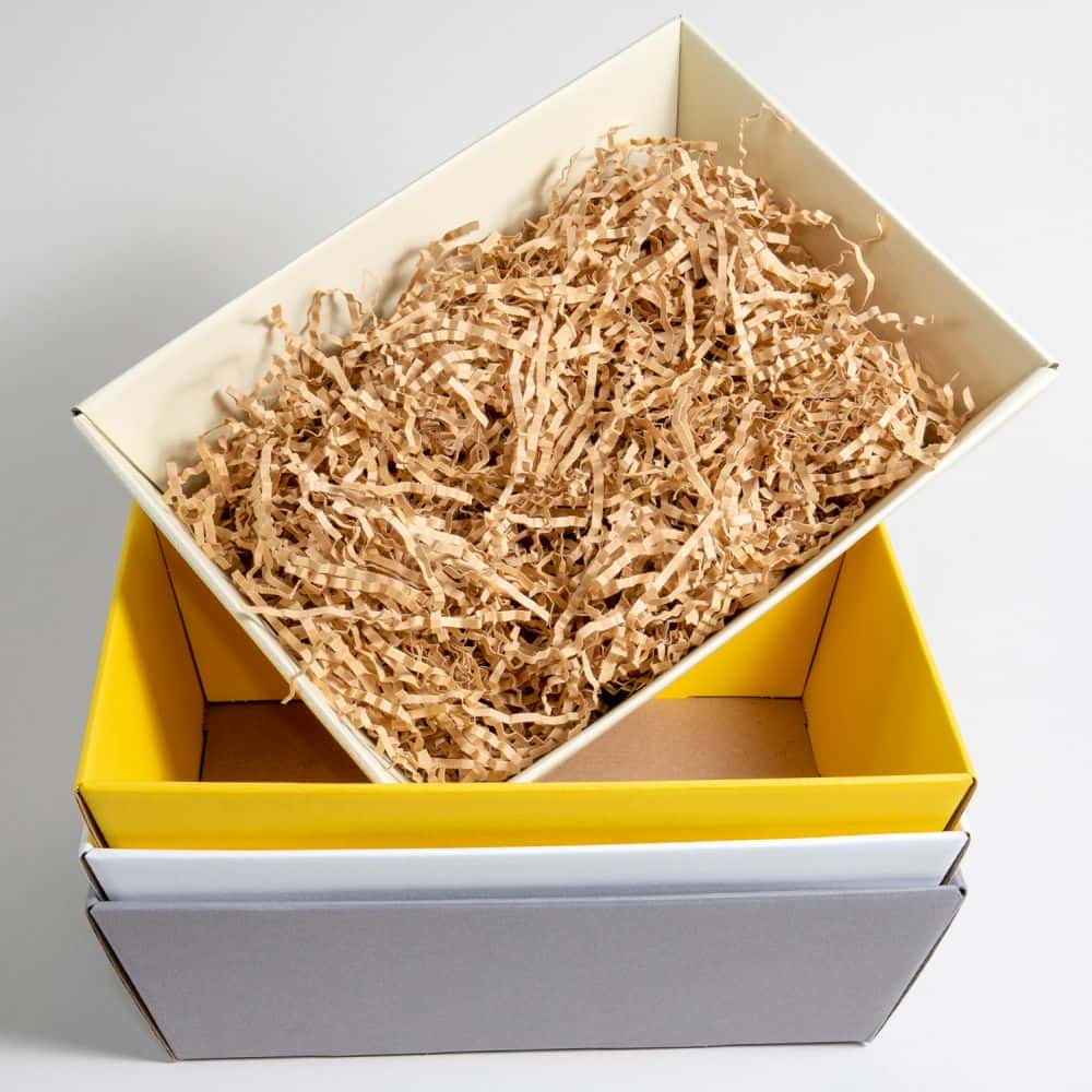 Präsentkorb viereckig 200 x 275 x 80 mm Sonnengelb