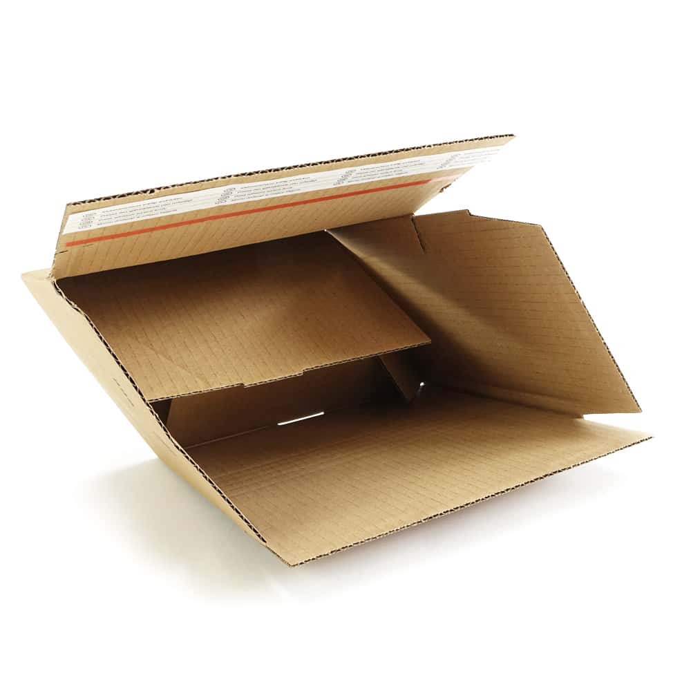 Blitzbodenkarton braun 230 x 160 x 85-125 mm (DIN A5)