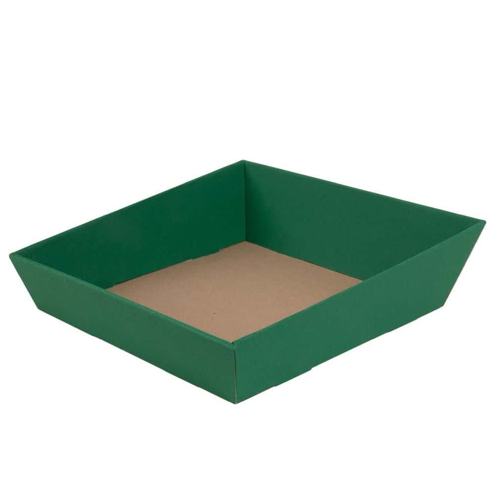 Präsentkorb quadratisch 230 x 230 mm Smaragd Grün