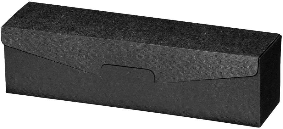 Geschenkbox Strukturprägung 1er Wein/Sekt 380 mm schwarz
