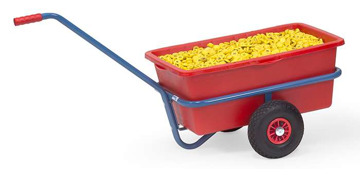 Fetra Handwagen mit stabiler Kunststoffwanne