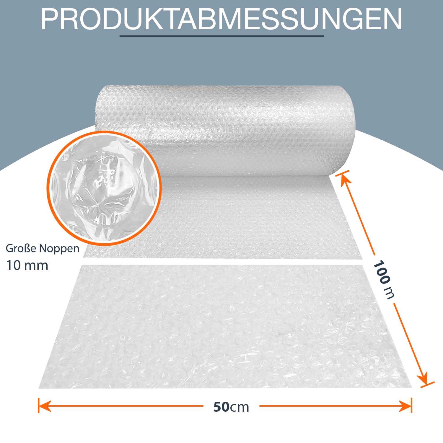 Luftpolsterfolie Standard 50 cm x 100 m