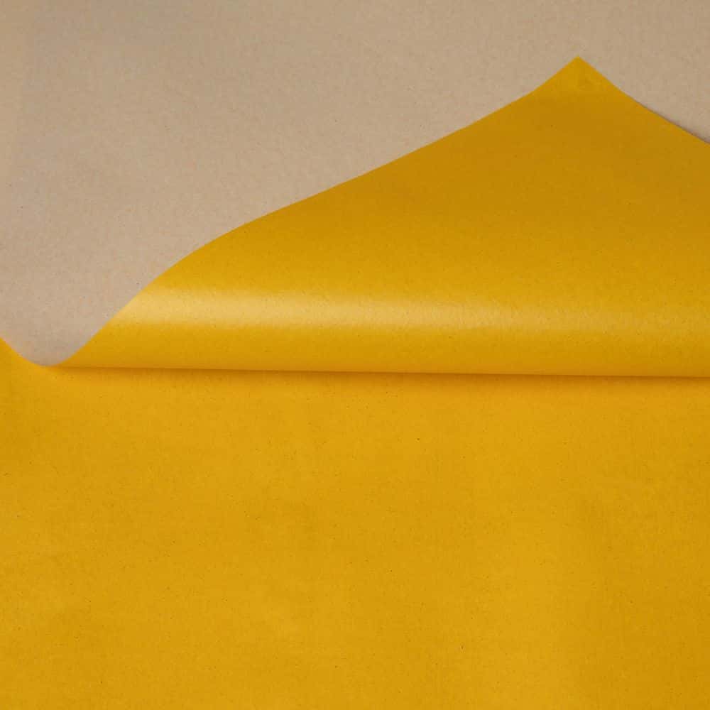 Seidenpapier Graspapier Bogenware einseitig farbig 375 x 500 mm Sonnengelb