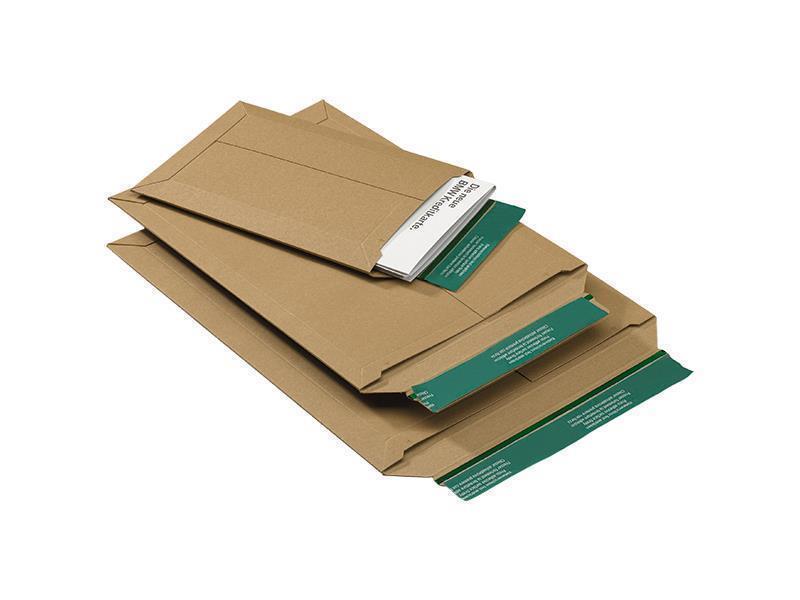 Versandtasche aus Vollpappe, braun 262 x 205 x 0-30 mm (DIN B5+)