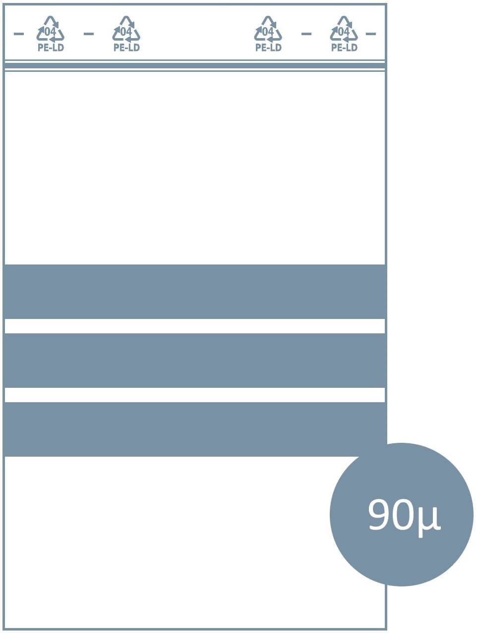 Druckverschlussbeutel mit Beschriftungsfeld extra stark 80 x 120 mm 90 µ