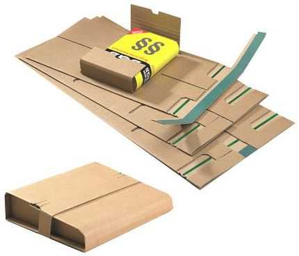 Versandverpackung "Premium Security Flap" 2-wellig, braun 230 x 162 x 0-80 mm (DIN C5)