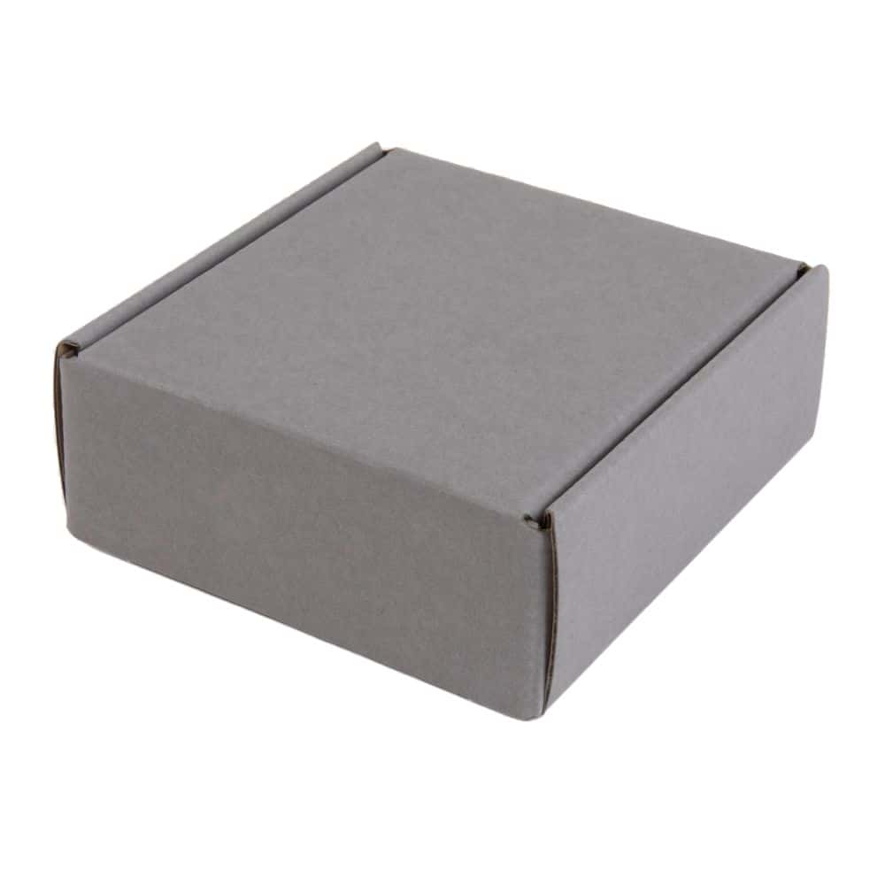 Geschenkbox Present quadratisch 110 x 110 x 40 mm Schiefergrau