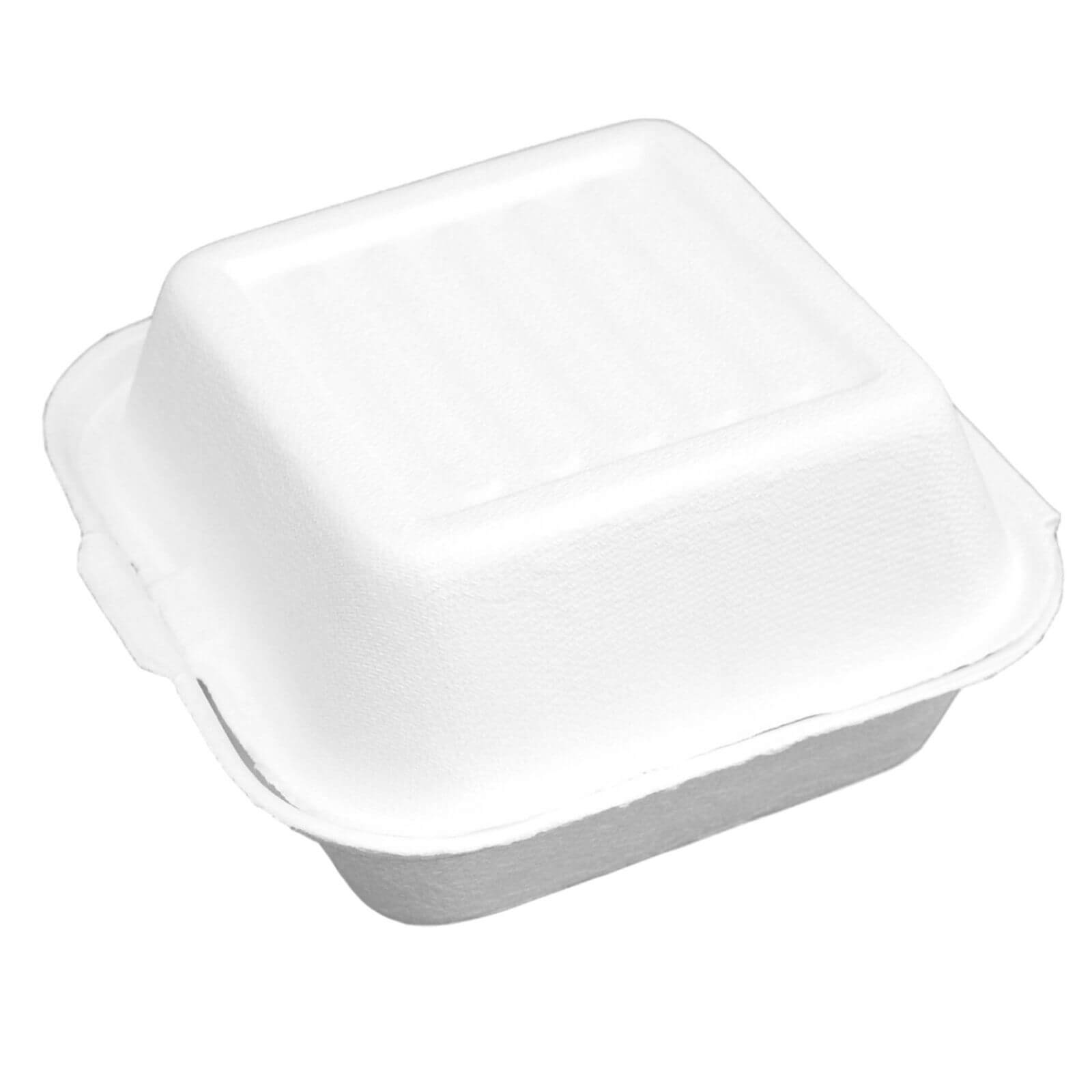 Bagasseboxen Hamburgerboxen Zuckerrohr 152 x 150 x 78 mm